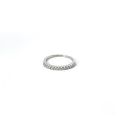 14k White Gold .25ct G SI1 Round Diamond Stackable Wedding Band 1.70 mm size 7